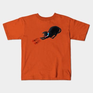 Black Cat Hissing Kids T-Shirt